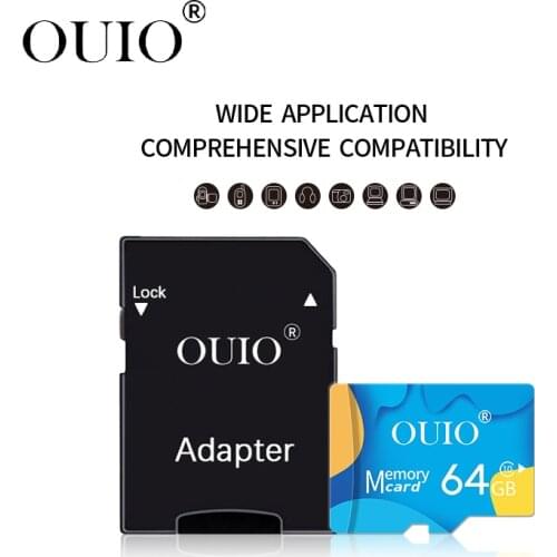 OUIO Original Class 10 MicroSD Smart TF SD Card 64GB 128GB 32GB 16GB 8GB Memory Card Flash Card Mini Microsd 4GB for Smartphone
