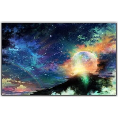 Colorful Galaxy Meteor Diamond Painting Design 5d Full Drill Square / Round Crystal Diamond Mosaic Embroidery Cross Stitch Kit