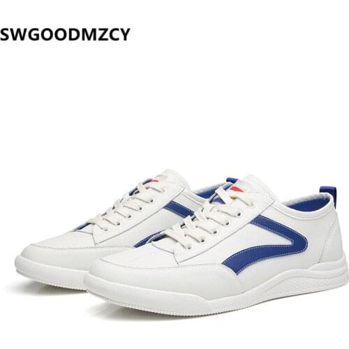 Casual Shoes Men Comfortable Fashion Shoes Genuine Leather Mens Luxury Brand White Leather Sneakers Sports Shoes For Male Buty
