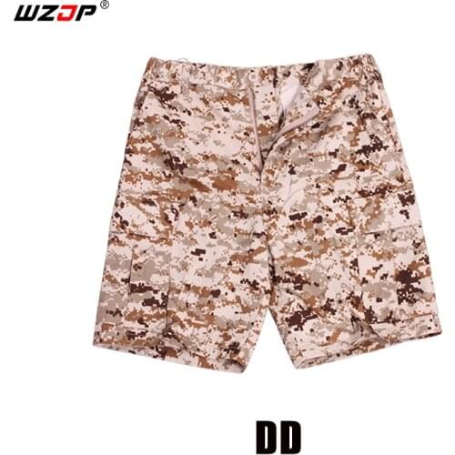 WZJP Summer Mens Camouflage Tactical Military Shorts Outdoor Sports Fishing Camping Short Trouser Multi-pockets