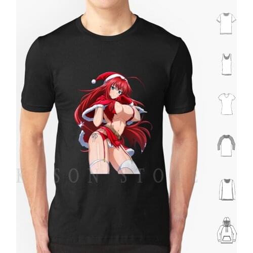 A Devil In Disguise , Rias Gremory In A Santa' ; S Hat And Red Sexy Lingerie. High School Dxd Anime Manga Waifu. | Black