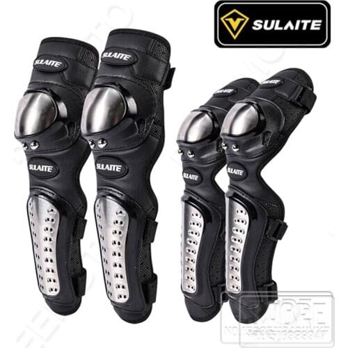 SULAITE Motorcycle Kneepad Stainless Steel Moto Elbow Knee Pads Motocross Racing Protective Gear Protector Guards Quality Fine