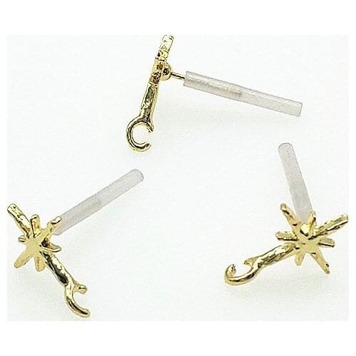 New arrival! 18x13mm 100pcs Zinc alloy Flower shape Ear Stud for Earrings Making/DIY parts,Jewelry Finding & Component