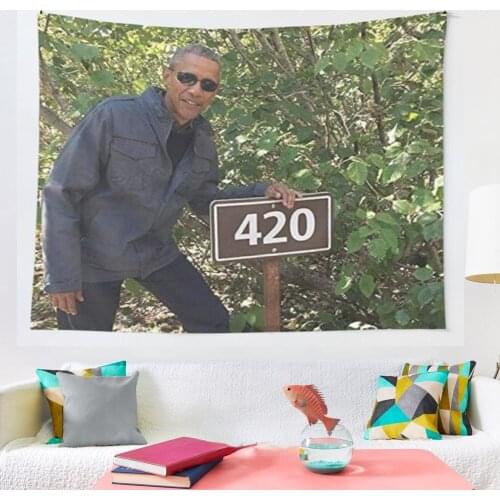 Obama 420 Meme tapestry Blanket hippie room decoration home decoration accessories kawaii decor decoration mural tapiz 95x73cm