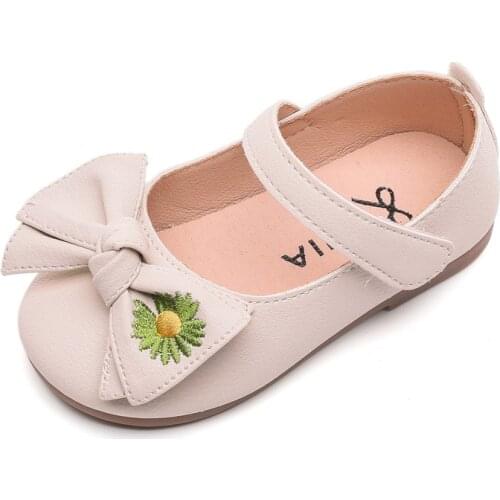 Autumn New Childrens toddler shoes fashion bowknot baby girls princess shoes Kids chaussure fille beige pink 1 2 3 4 5 6 7T