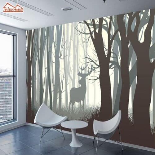 Custom 3d Photo Wallpapers Mural Wallpaper for Walls Rolls Kids Living Room Bedroom Foggy Forest Contact Wall Papers Home Decor