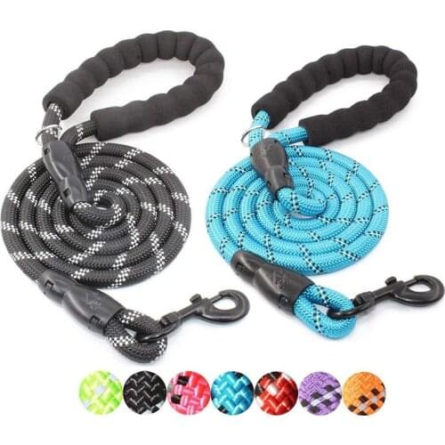 5 FT Strong Dog Leash with Comfortable Padded Handle and Highly Reflective Threads Dog Leashes for Small Medium and Large Dogs