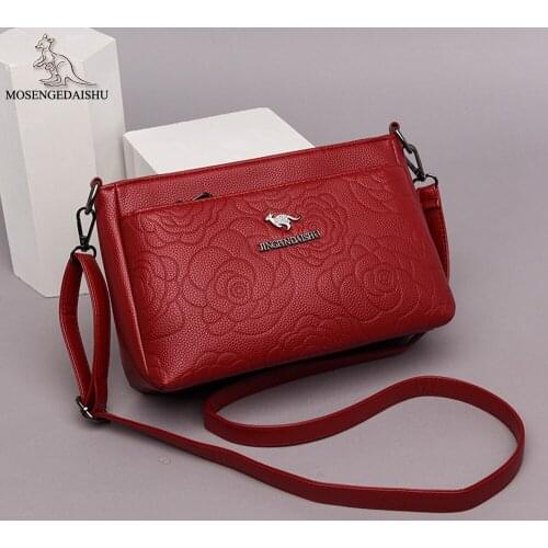 Luxury Designer Flower Pattern Ladies Shoulder Bag High Quality Leather Women Messenger Bags Fashion Letter Design Womens Bags