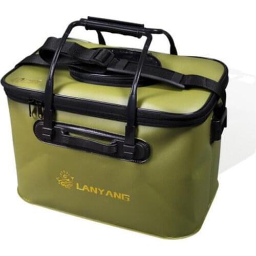 High Quality 30/35/40/45/50cm Outdoor EVA Bucket Folding Bucket Portable Camping Hiking Bucket With Handle Fishing Bags