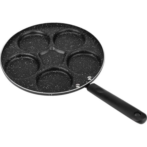 Non Stick Coating Eggs Cooking Pan 5 Round Holes Frying Pan Restaurant Hotel Home Kitchen Cookware For Breakfast