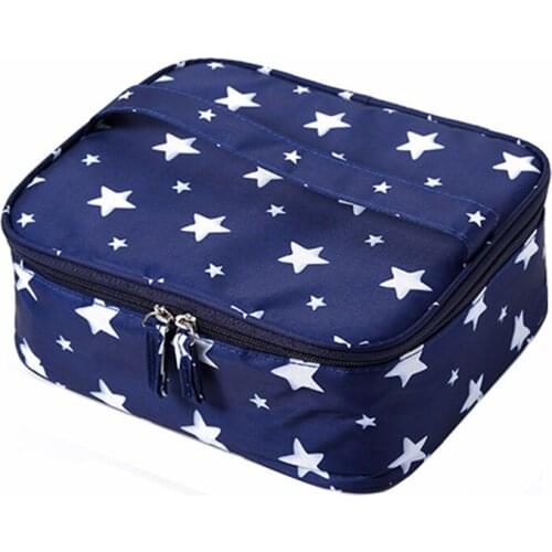 Womens Star Beauty Cosmetic Bag Female Fashion Make up Toiletries Storage Vanity Case Organization Cute Lady Wash Handbag Pouch