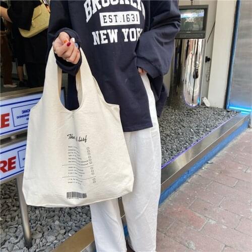 Capacity Ladies Cloth Totes Shoulder Bag Women Flap Pocket Cotton Shopping Women Eco Reusable Shopper Bags Canvas messenger Bag