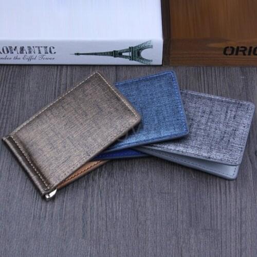 Japanese Leather Money Clip Wallet Card Holder