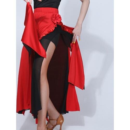 H2656 Latin Dance Skirt Women Professional Practice Performance Clothes Adult Female Spring New Style Bullfight Dancing Costumes