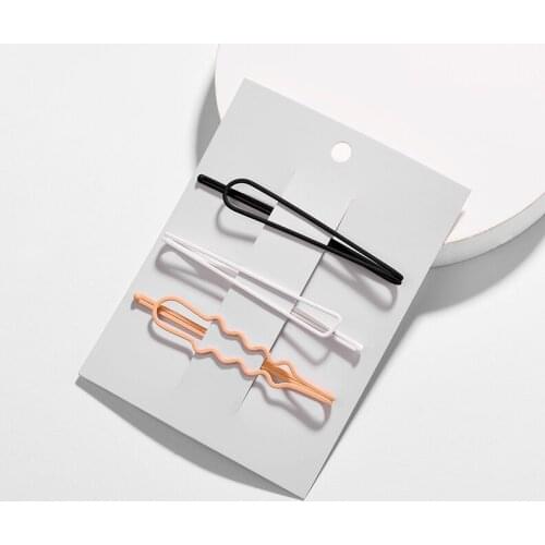 LUNA CHIAO Trendy Fashion Women Hair Accessories Simple Metal Hair Clips Set Girls Hair Barrettes