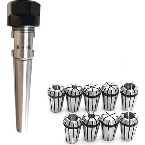 1SET MT1 MT2 MT3 ER11 M6 M12 M10 morse tapper shank holder+7pcs ER11 Spring Collets Set 3 4 5 6 7 1/4 1/8