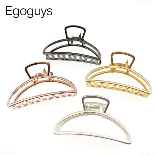1PC Girls Hair Claw Women Geometric Hair Clamp Grab Hair Jaw Clip Grip Barrettes Korean Style Hair pin Metal Styling Accessories