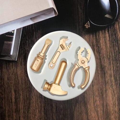 3D Screws Hammer Wrench Silicone Fondant Chocolate Molds DIY Baking Cake Decoration Tools Kitchen Baking Accessories