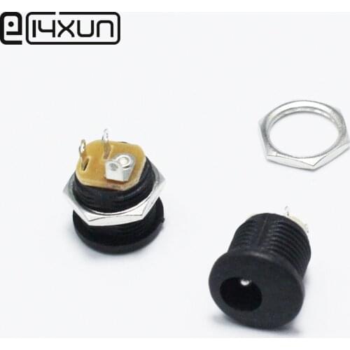 5pcs DC-022 5.5*2.1 / 5.5 x 2.1mm DC Power Socket Connector DC022 Panel Mounting Jack with Nut