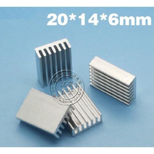Fast Free ship 100pcs/lot Aluminum Routing Radiator and electronic radiator 20*14*6MM Chip cooling block