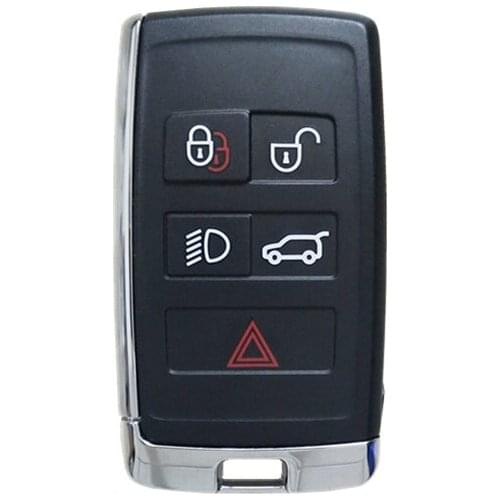 5 Buttons Smart Card Remote Key Shell Case For Land Rover Range Rover Sport Evoque Velar Discovery 5 Fob Key Cover (2018 year)
