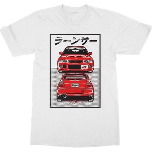 Classic Japanese Car Fans Evo Evolution Vi 6 Tommi Makinen 4G63 Turbo Jdm Legend 2019 Print T-Shirt Men Harajuku Tee Shirts
