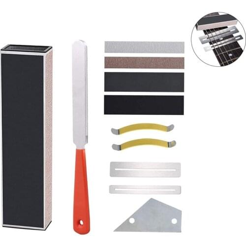 Guitar Fingerboard Luthier Tool,Guitar Fret Crowning File, Fret Leveling Beam Sanding Leveler Beam and guitar String Spreaders