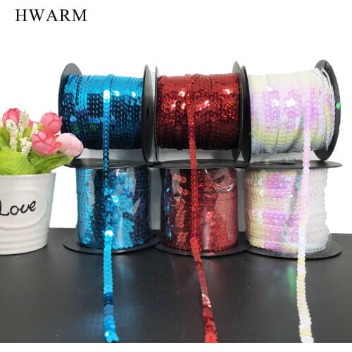 6mm Sequin Strip Ribbon Plane Connecting Lace Fabric Wedding Decoration Material Diy Handmade Clothing Skirt Pillow Accessories