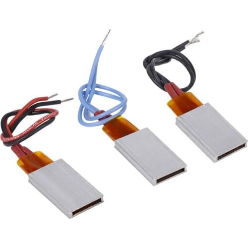 10 Pcs AC/DC Heating Plates 12V Thermostatic Aluminum Shell Ceramic Heating Plate Sheet Constant Temperature Heater Thermostatic