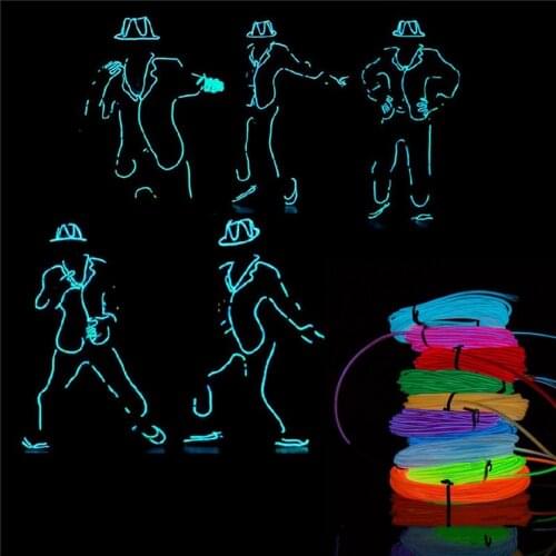 Neon Light El Led Neon Wire Under Car Flexible Soft Tube Lights Christmas LED Strip Sign Anime/Body Woman/Rooms Rope Light RGB