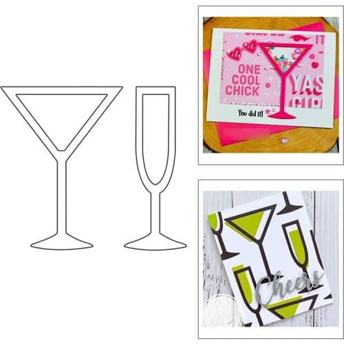 2021 New Beer Wine Glass Metal Cutting Dies For DIY Craft Making Greeting Card Decoration Album Scrapbooking No Clear Stamps Set