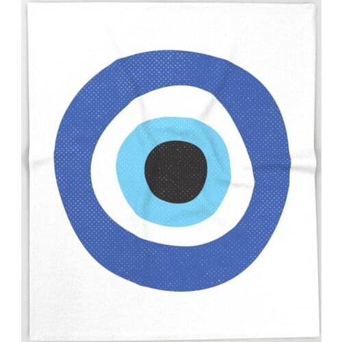 Evil Eye Symbol Throw Blanket Design Eyes Fleece Blankets and Throw Blanket for Sofa Fleece Blanket 150X200
