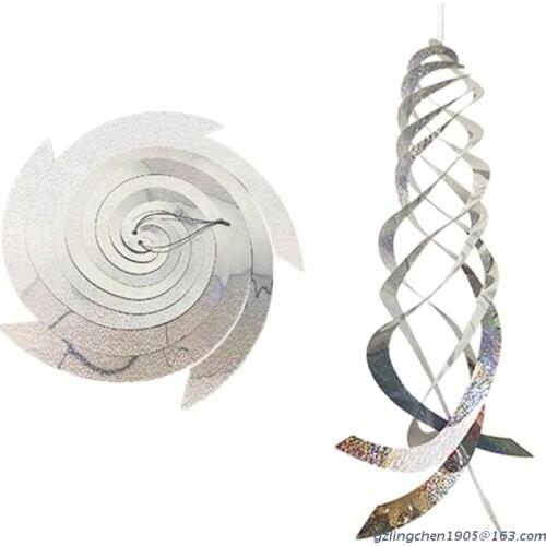 P8DE Bird Repellent Devices Silver Wind Reflectors Hanging Reflective Deterrent Birds Garden Decorative Scare Birds Away