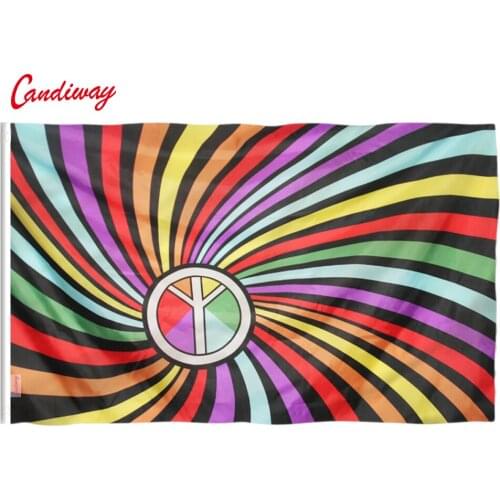 Rainbow Flag Indoor Outdoor Polyester LGBT RAINBOWS GAY PRIDE FLAG 5X3 foot banner Lesbian right wall sticker