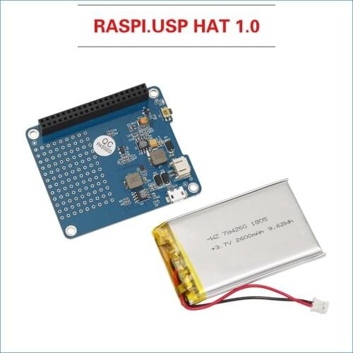 Raspberry Pi Li-polymer Battery HAT SW6106 Power Bank Solution with Embedded Protection Circuits for Raspberry Pi Zero 3B 4B