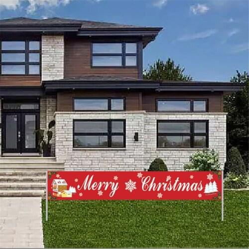 Merry Christmas Banner Christmas Decorations For Home Outdoor Store Banner Flag Pulling 2021 Navidad Natal Banner