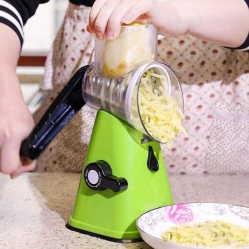 Vegetable Slicer Manual Kitchen Accessories Vegetable Chopper 3 in 1 Round Grater Cutter Potato Spiralizer Home Kitchen Gadgets