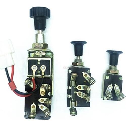 Agricultural tractor headlight switch single gear dual gear hand push pull switch car truck modified horn wiper switch