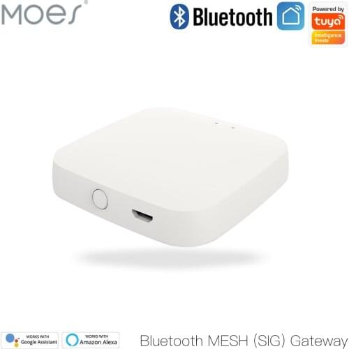 Moes Tuya Bluetooth Gateway Hub Smart SIG Mesh WiFi Smart Life APP Remote Control Work with Alexa Google Home