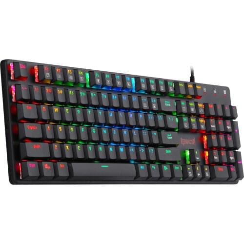 Redragon K589 RGB Ultra-thin Mechanical Gaming Keyboard 104 Keys Anti-ghosting Fast Actuation Less Travel For PC Gamer