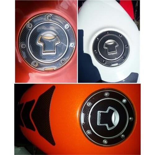 Motorcycle Racing Fiber Fuel Gas Cap Cover Tank Protector Pad Sticker Decal For Honda CBR 600 F2/F3/F4/F4i RVF VFR CB400 CB1300