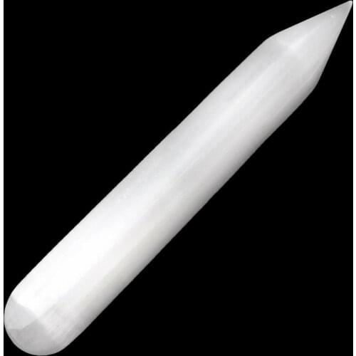 150mm Rock selenite crystal quartz wand Himalayan white gypsum Gemstones massage stick Crystal Reiki healing 1pcs
