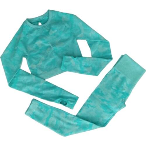 2PCS Camouflage Camo Yoga Set Sports Wear For Women Gym Fitness Clothing Booty Yoga Leggings + Sport Bra GYM Sport Suit Femme