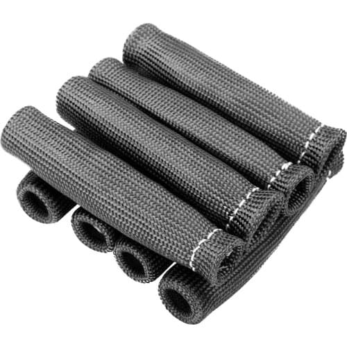 8pcs 2500 degree F Spark Plug Wire Boot Protector Sleeve Heat Shield Cover Black Universal For GM Chevy GMC OLDS CADILLAC