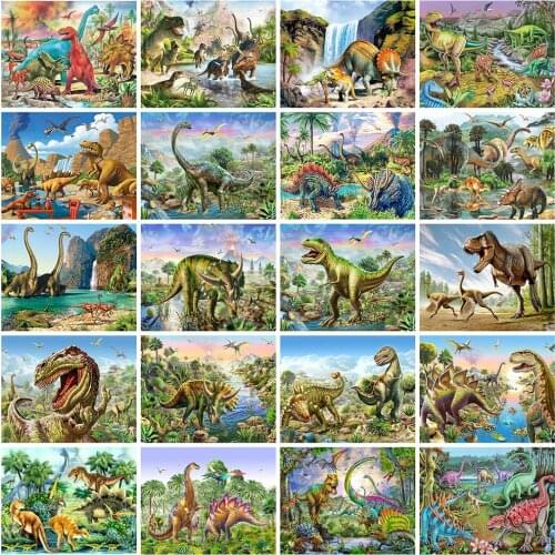 ZOOYA 5D Diamond Painting Dinosaur Full Round Diamond Embroidery Animal Cross Stitch Kits Diamond Mosaic Dragon Home Decoration