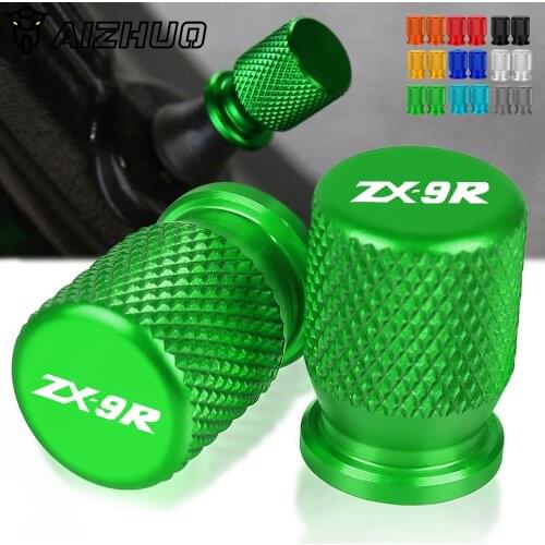 Motorcycle CNC Aluminum FOR KAWASAKI ZX9R ZX-9R 1998-2003 2002 2001 2000 Vehicle Wheel Tire Valve Air Port Stem Caps Covers Plug