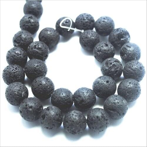 8mm natural black lava stone round ball volcano beads accessories top fashion diy stone beads for bracelets making findings