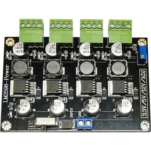 LM2596 multi-channel switching power supply 3.3V/5V/12V/ADJ adjustable output DC-DC step-down power supply module