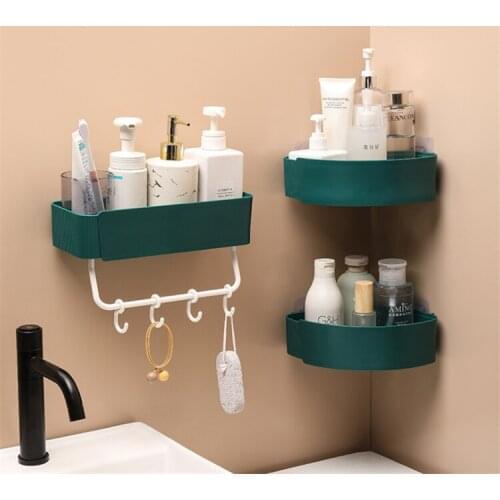 Wall-mounted Bathroom Corner Rack Towel Rack Shampoo Shower Rack Soap Holder Bathroom Storage Rack