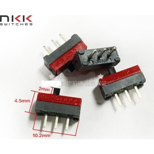 The original import Japan NKK day open SS-12SDP2 slide switch 3 feet 2 gear shift switch 0.1A28V